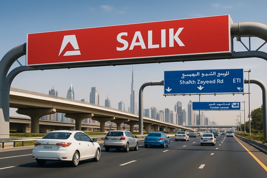 Dubai toll road and Salik system